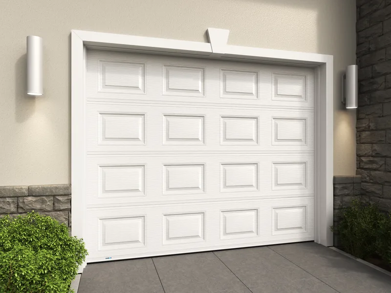 Classic raised panel garage door