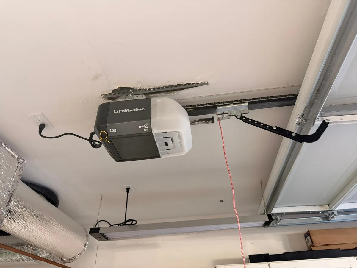 LiftMaster myQ WiFi chain drive opener installation in Bay Area home